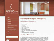 Tablet Screenshot of niagararhinoplasty.com
